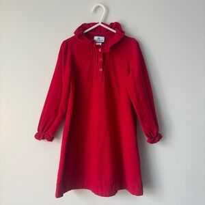 Petite Plume Girl's Flannel Victoria Nightgown in Red-Size 5